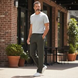 Croft & Barrow Flat Front Dress Pants Brown Size 36x30